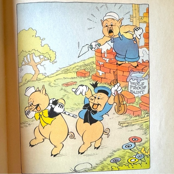 VINTAGE 1933 Walt Disney Three Little Pigs Silly Symphony Illustrated Book - Picture 9 of 12